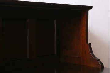 中古　松本民芸家具　シックな書斎作りにおすすめの平机(デスク、ワークデスク、在宅ワーク、在宅用)(R-039710)