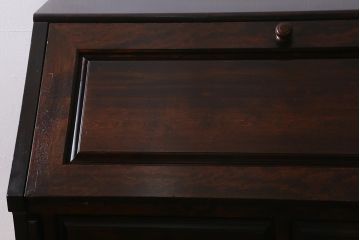 ヴィンテージ家具　松本民芸家具　H型　ボールフットの脚がお洒落なライティングビューロー(簿記机、在宅ワーク、在宅用デスク、ビンテージ)(R-039711)