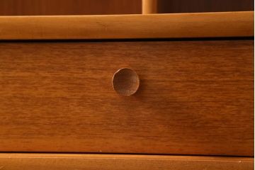 ヴィンテージ家具　北欧ビンテージ　nathan社(ネイサン)　チーク材　収納力抜群のウォールユニット(キャビネット、食器棚)(R-039716)