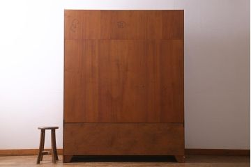 ヴィンテージ家具　北欧ビンテージ　nathan社(ネイサン)　チーク材　収納力抜群のウォールユニット(キャビネット、食器棚)(R-039716)