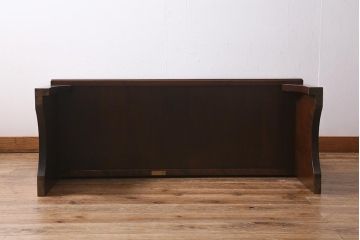 中古　松本民芸家具　碌山ベンチ　落ち着きのある佇まいが魅力の2人掛けベンチ(長椅子)(R-039719)