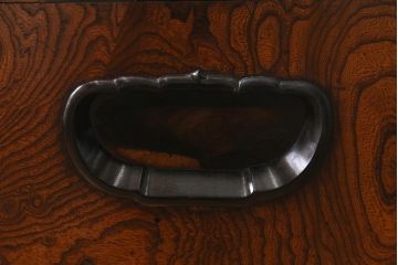 アンティーク雑貨　昭和初期　ケヤキ・黒柿　和の風情を演出する長火鉢(木製火鉢)(R-039720)