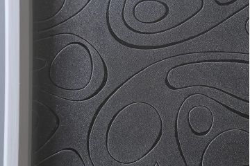 アンティーク建具　和製アンティーク　昭和初期　ペイント　淡い水色が爽やかな木製ドア(扉、開き戸、建具)(R-039727)