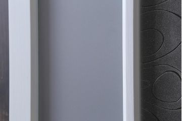 アンティーク建具　和製アンティーク　昭和初期　ペイント　淡い水色が爽やかな木製ドア(扉、開き戸、建具)(R-039727)