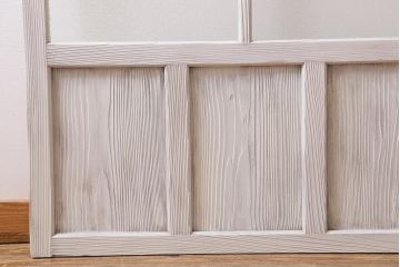 アンティーク建具　昭和初期　ペイント　きらきら輝くダイヤガラスがお洒落なガラス戸1枚(引き戸・建具)(R-039731)