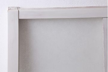 アンティーク建具　昭和初期　ペイント　きらきら輝くダイヤガラスがお洒落なガラス戸1枚(引き戸・建具)(R-039731)