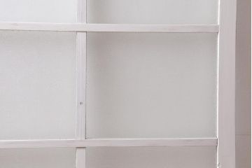 アンティーク建具　昭和初期　ペイント　きらきら輝くダイヤガラスがお洒落なガラス戸1枚(引き戸・建具)(R-039731)