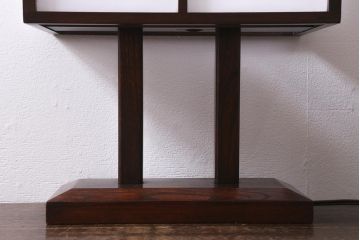 中古　民芸家具　和モダンスタイルに活躍する置行灯風スタンドライト(フロアライト、スタンド照明)(R-039736)