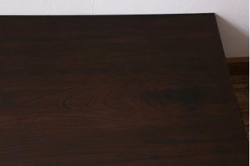 ヴィンテージ家具　総ケヤキ・天板一枚板　滑らかな木肌が魅力のセンターテーブル(座卓、ローテーブル、ビンテージ)(R-039740)