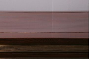 アンティーク家具　総ケヤキ材　漆塗り　美しい杢目が魅力の高級感溢れる座卓(ローテーブル)(R-039745)