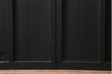 アンティーク建具　当店オリジナルガラス　色ガラスが目を引くペイントガラス戸2枚セット(引き戸)(R-039753)