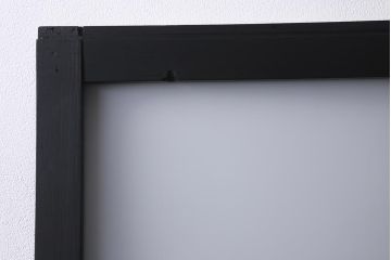 アンティーク建具　当店オリジナルガラス　色ガラスが目を引くペイントガラス戸2枚セット(引き戸)(R-039753)