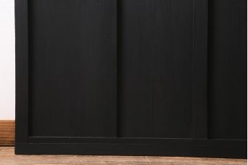 アンティーク建具　当店オリジナルガラス　色ガラスが目を引くペイントガラス戸2枚セット(引き戸)(R-039753)