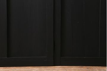 アンティーク建具　当店オリジナルガラス　色ガラスが目を引くペイントガラス戸2枚セット(引き戸)(R-039753)