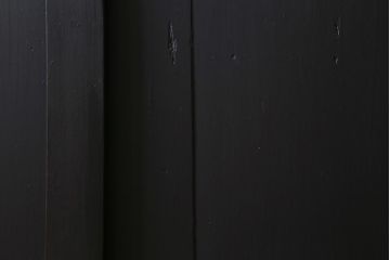 アンティーク建具　当店オリジナルガラス　色ガラスが目を引くペイントガラス戸2枚セット(引き戸)(R-039753)