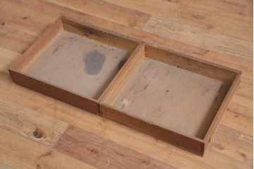 アンティーク家具　昭和初期　扉付きが珍しい!レトロな片袖デスク(片袖机、在宅ワーク、在宅用ワークデスク)(R-039763)