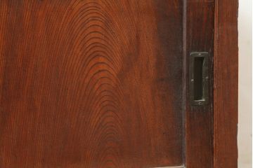 アンティーク家具　明治大正期　前面欅(ケヤキ)材　重厚感を醸し出す戸棚(収納棚、ローボード)(R-039764)