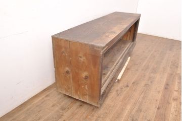 アンティーク家具　古い木の味わいが魅力的なローボード(テレビ台、テレビボード、収納棚)(R-039765)