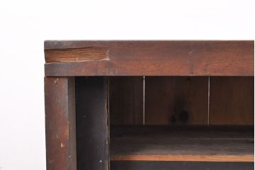 アンティーク家具　古い木の味わいが魅力的なローボード(テレビ台、テレビボード、収納棚)(R-039765)