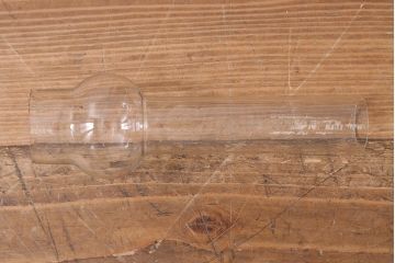 アンティーク雑貨　ドイツ製　巻芯65mm　CAMERCO-PICADOR　青いガラスが爽やかなヴィクトリアンオイルランプ(灯油ランプ、台ランプ)(R-039800)