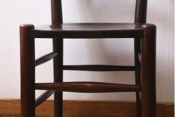 中古　松本民芸家具　シックな空間におすすめのラダーバックチェア(ダイニングチェア、椅子)(R-039804)