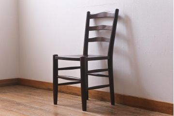 中古　松本民芸家具　シックな空間におすすめのラダーバックチェア(ダイニングチェア、椅子)(R-039804)