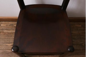 中古　松本民芸家具　シックな空間におすすめのラダーバックチェア(ダイニングチェア、椅子)(R-039804)