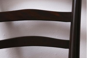 中古　松本民芸家具　シックな空間におすすめのラダーバックチェア(ダイニングチェア、椅子)(R-039806)