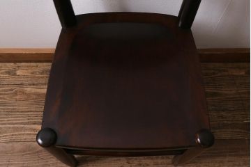 中古　松本民芸家具　シックな空間におすすめのラダーバックチェア(ダイニングチェア、椅子)(R-039806)