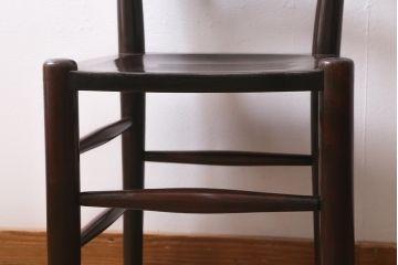 中古　松本民芸家具　シックな空間におすすめのラダーバックチェア(ダイニングチェア、椅子)(R-039807)