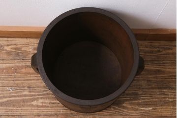 アンティーク雑貨　和製アンティーク　古民具　長い時を経た風合いが魅力的な斗棒付き一斗升(一斗マス)(R-039811)