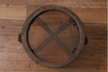 アンティーク雑貨　和製アンティーク　古民具　長い時を経た風合いが魅力的な斗棒付き一斗升(一斗マス)(R-039811)