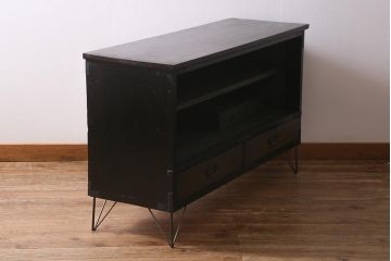 リメイク家具　和製アンティーク　大正期　天板・脚付きリメイク!　渋い雰囲気漂うテレビ台(収納棚、戸棚、リビングボード)(R-039812)