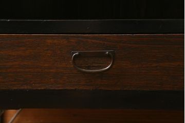 リメイク家具　和製アンティーク　大正期　天板・脚付きリメイク!　渋い雰囲気漂うテレビ台(収納棚、戸棚、リビングボード)(R-039812)