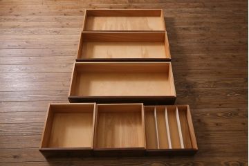 中古　松本民芸家具　E-33型　落ち着きのある色味が素敵なローチェスト(ローボード、引き出し、テレビボード)(R-039815)