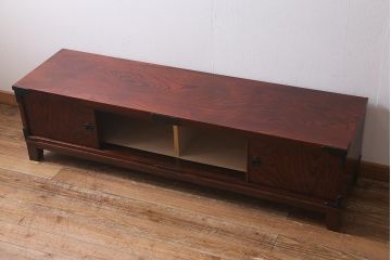 中古　リメイク家具　岩谷堂箪笥　高級感あふれる和の雰囲気を演出するローボード(収納棚、戸棚、テレビボード)(R-039817)
