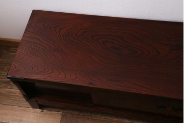 中古　リメイク家具　岩谷堂箪笥　高級感あふれる和の雰囲気を演出するローボード(収納棚、戸棚、テレビボード)(R-039817)