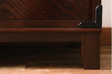 中古　リメイク家具　岩谷堂箪笥　高級感あふれる和の雰囲気を演出するローボード(収納棚、戸棚、テレビボード)(R-039817)