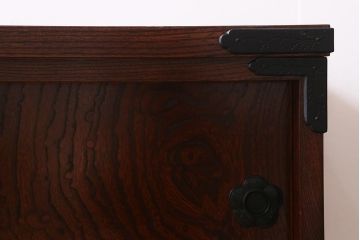 中古　リメイク家具　岩谷堂箪笥　高級感あふれる和の雰囲気を演出するローボード(収納棚、戸棚、テレビボード)(R-039817)