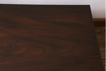 ビンテージ家具　和製ビンテージ　総ケヤキ・天板一枚板　滑らかな木肌が魅力のセンターテーブル(座卓、ローテーブル)(R-039819)