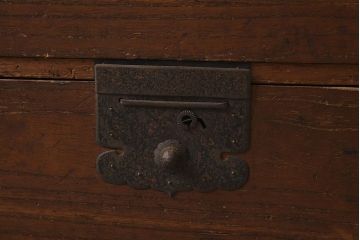 アンティーク家具　明治期　前面桐材　味わいのある木肌が魅力の衣裳箪笥(引き出し、ローチェスト、桐箪笥、桐たんす)(R-039823)