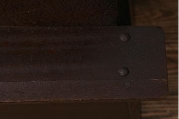 アンティーク雑貨　昭和期　古い木の味わいが魅力的な踏み台(ステップ)(R-039843)
