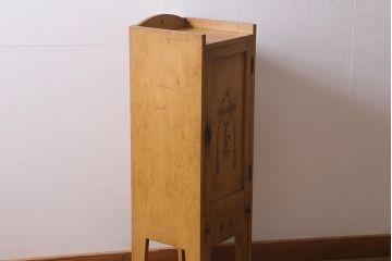 アンティーク家具　和製アンティーク　超激レア!　ナラ材のコンパクトな収納式ドレッサー(鏡台、収納棚、机)(R-039844)