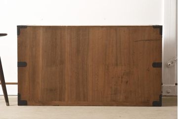 アンティーク家具　大正期　前面桐材　シンプルな丸金具がアクセントの衣裳箪笥(引き出し、和タンス、ローチェスト、桐箪笥、桐たんす)(R-039847)