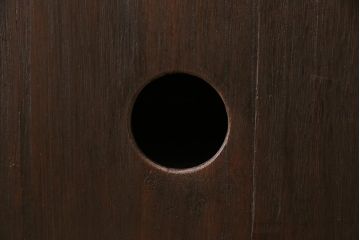 アンティーク家具　明治期　リメイク　総桐材　フラップダウン扉が便利な脚付きローボード(テレビ台、テレビボード、収納棚)(R-039849)
