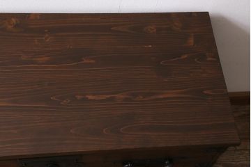 アンティーク家具　総桐材　古箪笥リメイク　フラップダウン式扉のテレビ台(テレビボード、リビングボード、時代箪笥、桐箪笥、桐たんす)(R-039853)