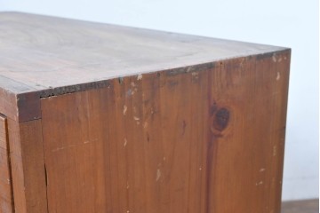 アンティーク家具　和製アンティーク　大正昭和初期　シンプルなデザインが取り入れやすい衣装箪笥(時代箪笥、ローボード、テレビ台)(R-039855)