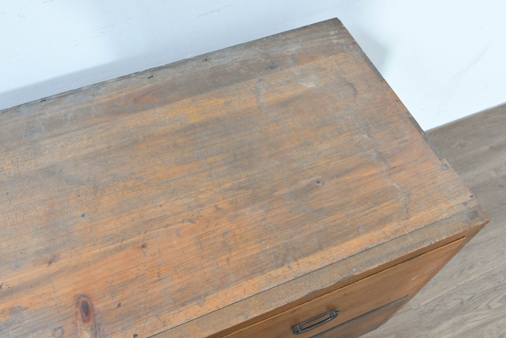 アンティーク家具　和製アンティーク　大正昭和初期　シンプルなデザインが取り入れやすい衣装箪笥(時代箪笥、ローボード、テレビ台)(R-039855)