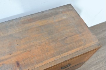 アンティーク家具　和製アンティーク　大正昭和初期　シンプルなデザインが取り入れやすい衣装箪笥(時代箪笥、ローボード、テレビ台)(R-039855)