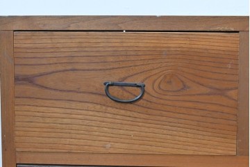 アンティーク家具　和製アンティーク　大正昭和初期　シンプルなデザインが取り入れやすい衣装箪笥(時代箪笥、ローボード、テレビ台)(R-039855)